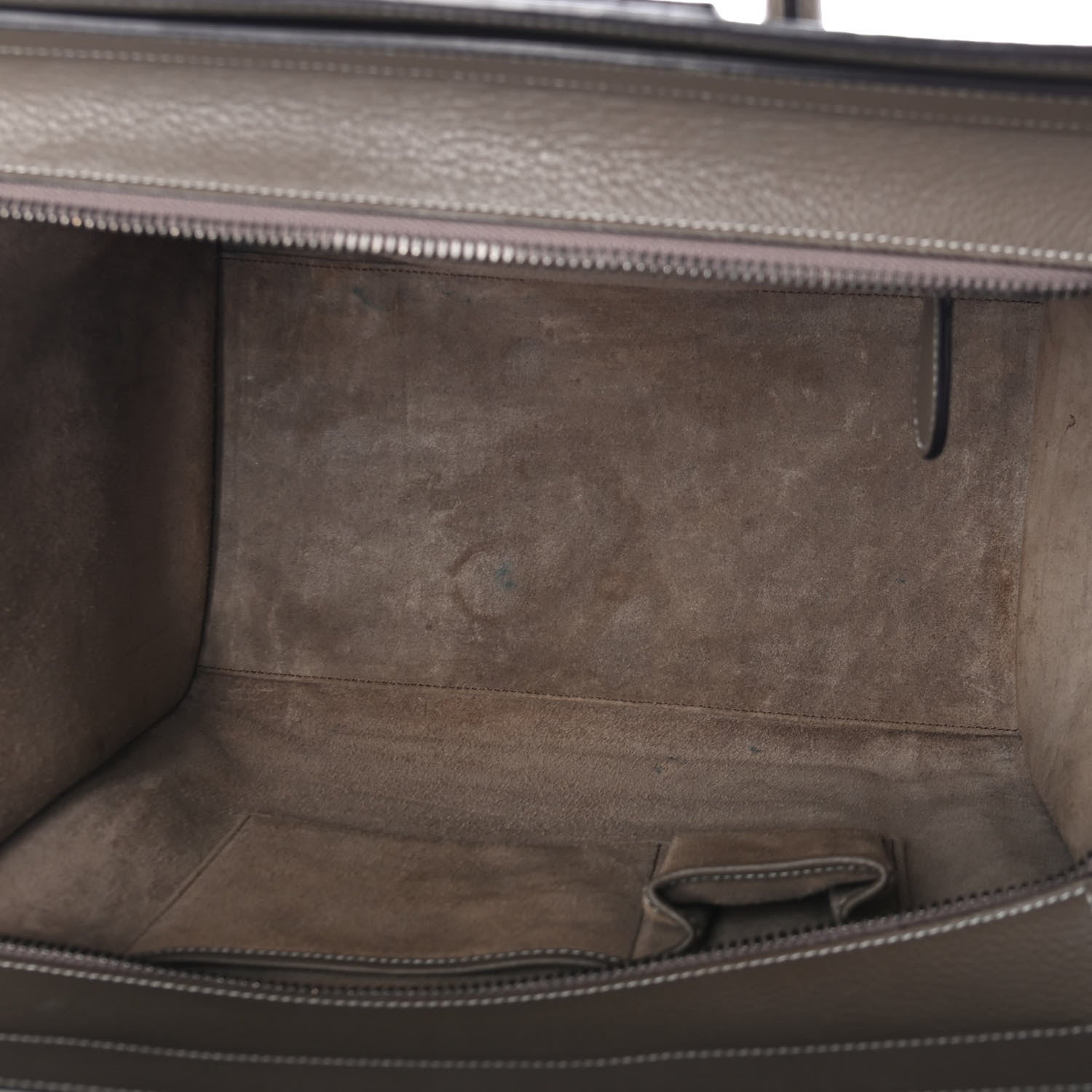 Celine Drummed Calfskin Mini Luggage Souris 4 of 4