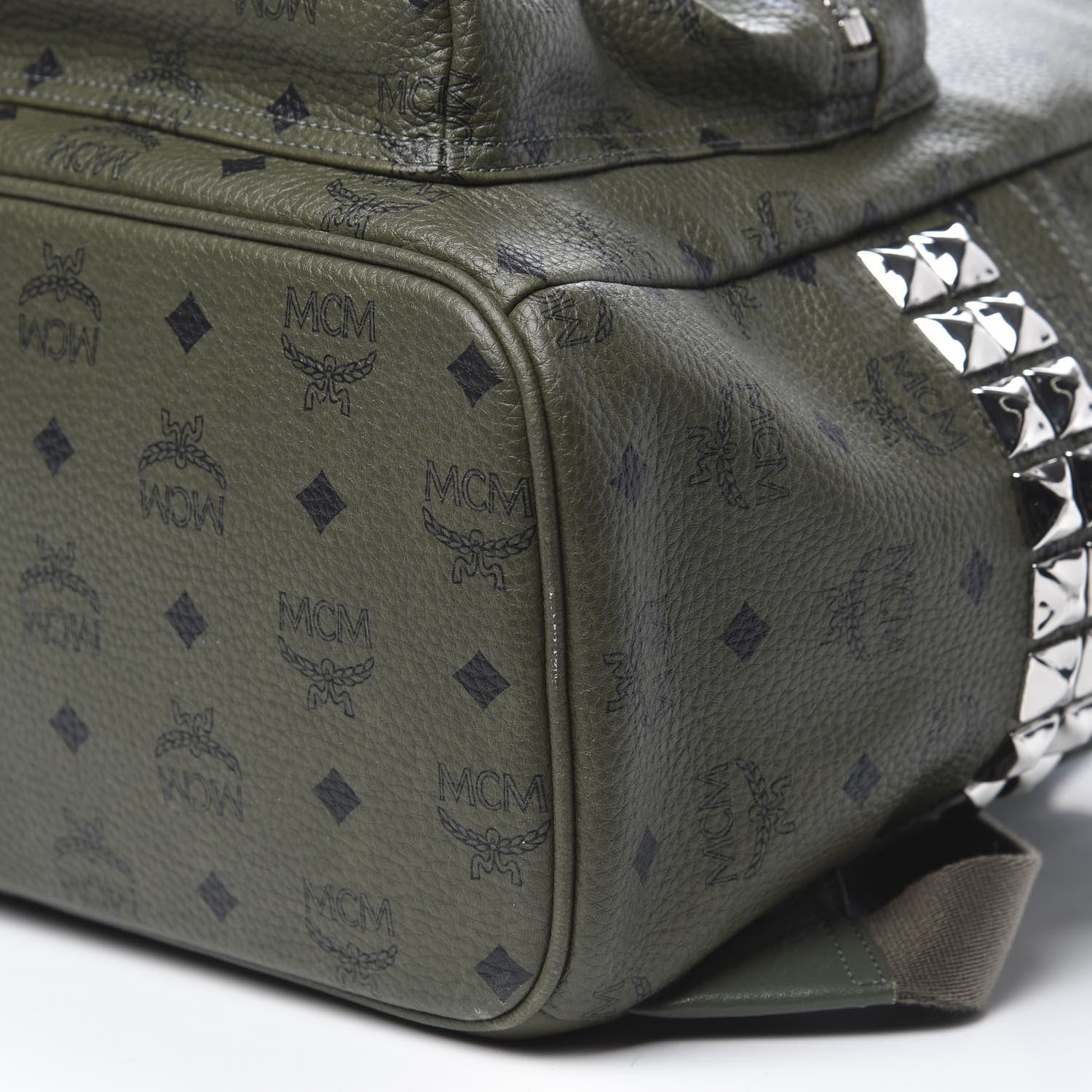 MCM Visetos Medium Side Studs Stark Backpack Rosin 8 of 9