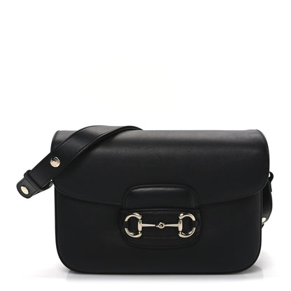 Gucci Ciny Lux Calfskin Horsebit 1955 Soft Small Shoulder Bag Black 1 of 10