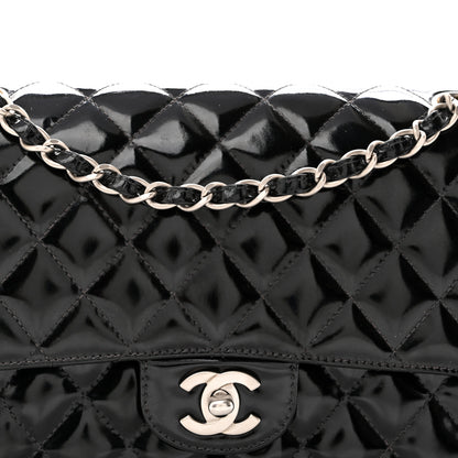 Chanel Patent Quilted Medium Double Flap Black 8 of 10