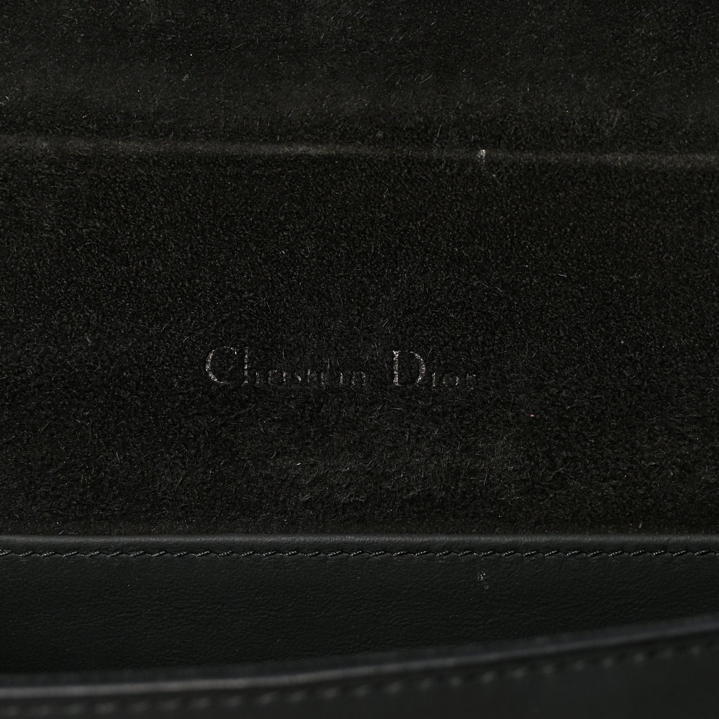 Ultra Matte Calfskin Cannage Lady Dior Pouch Black