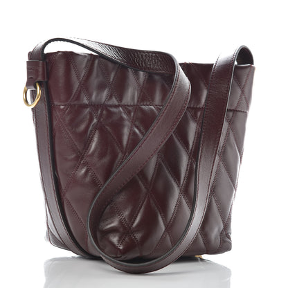 Givenchy Lambskin Quilted Mini GV Bucket Bag Aubergine 3 of 10