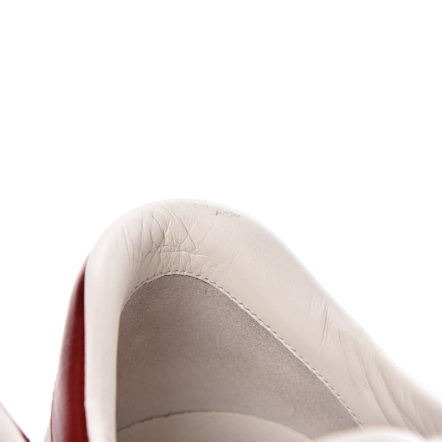 Gucci Calfskin Stripe Mens New Ace Sneakers 9.5 White Ecru Red Flame 10 of 15