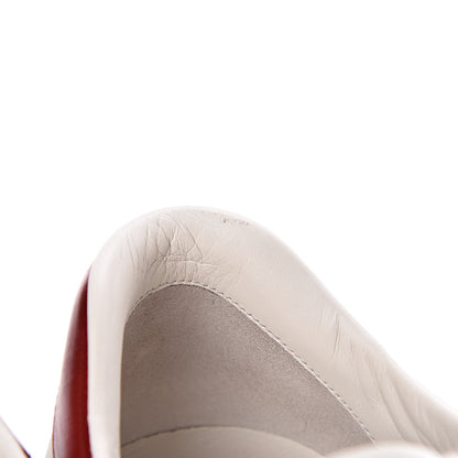 Gucci Calfskin Stripe Mens New Ace Sneakers 9.5 White Ecru Red Flame 10 of 15