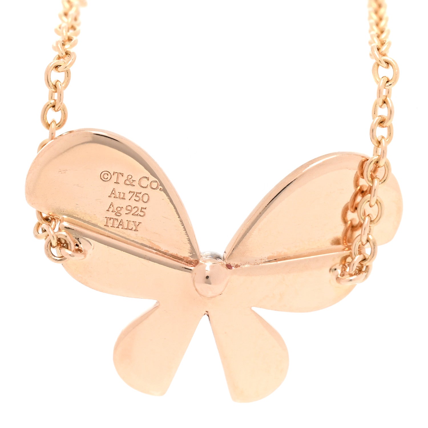 Tiffany 18K Rose Gold Sterling Silver Return to Tiffany Love Bugs Butterfly Bracelet 3 of 3