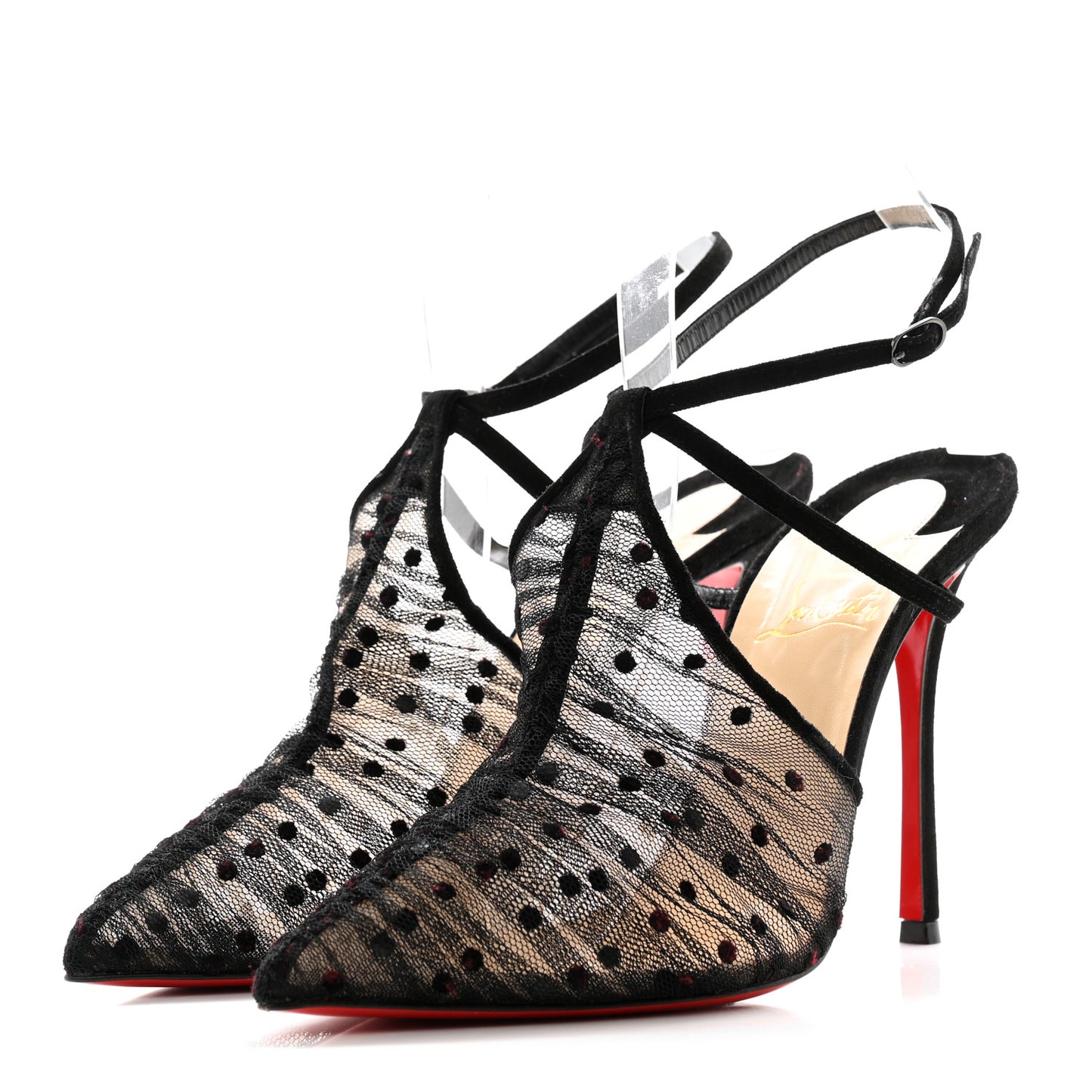 Tulle Suede Acide Lace 100 Pumps 39 Black