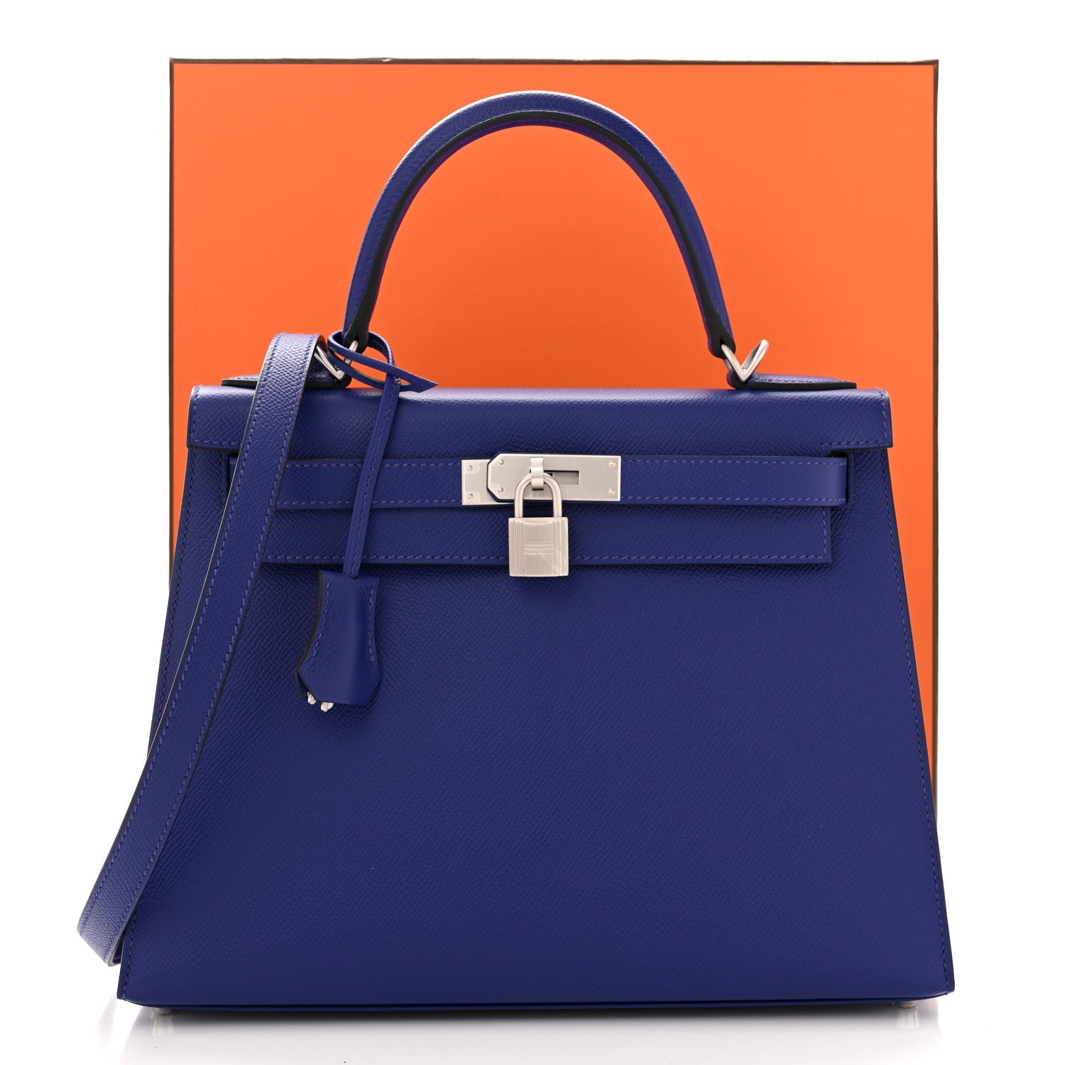 Hermes Epsom Kelly Sellier 28 Bleu Electrique 10 of 10