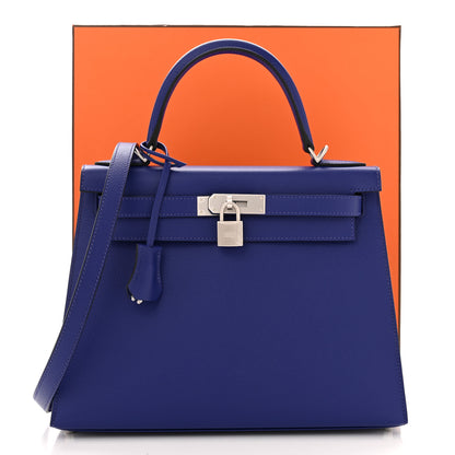 Hermes Epsom Kelly Sellier 28 Bleu Electrique 10 of 10