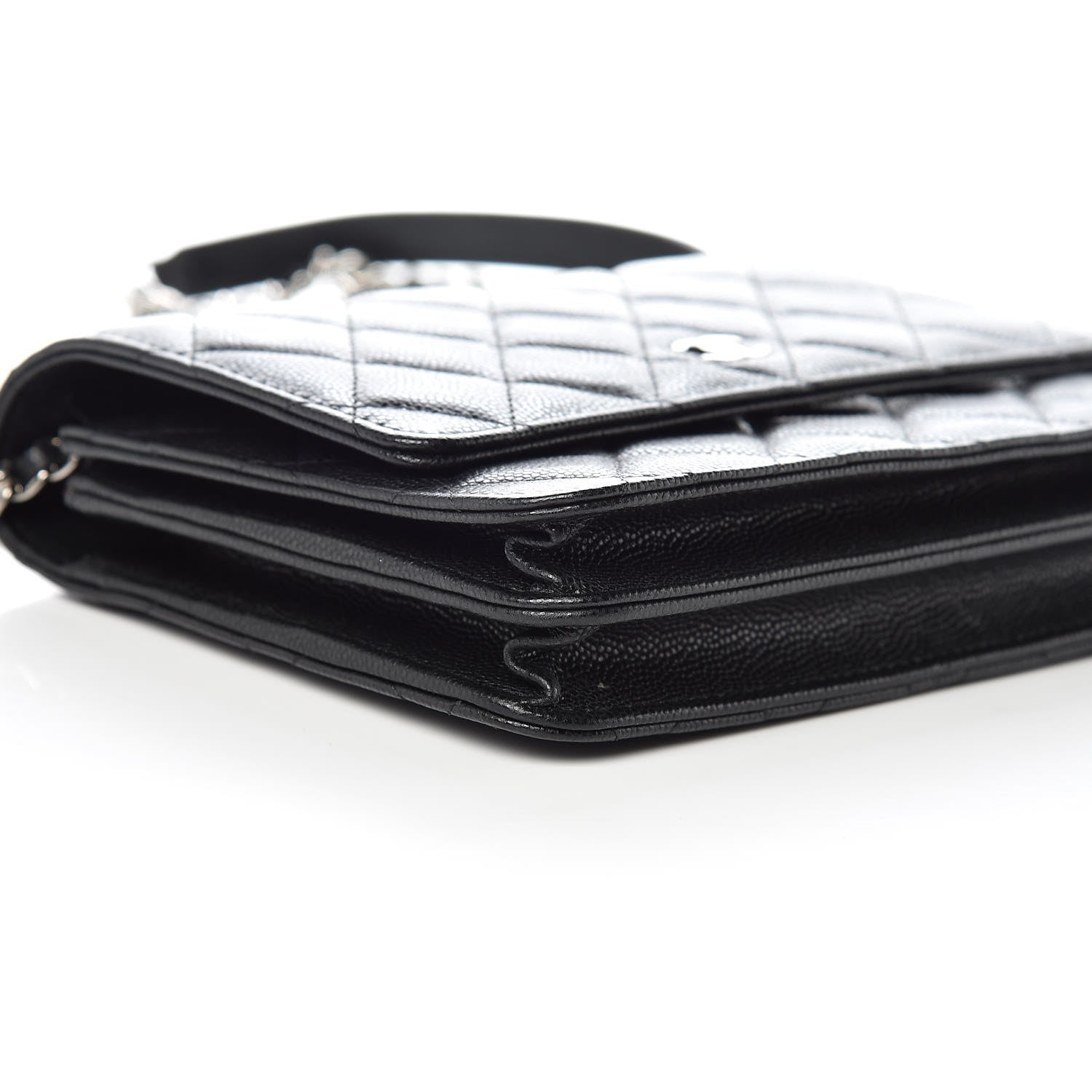 Chanel Caviar Quilted Square Wallet On Chain WOC Black 8 of 9