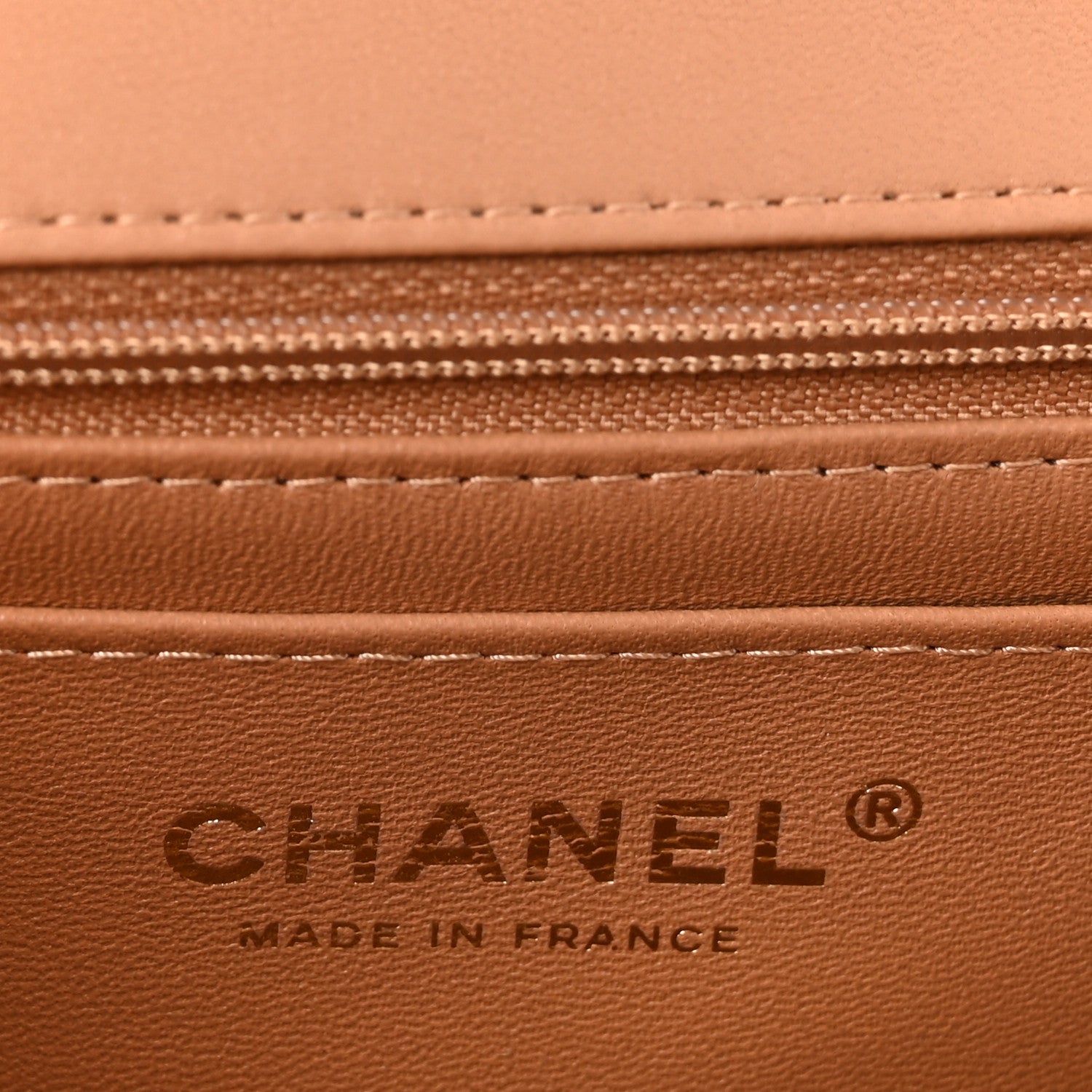 Chanel Lambskin Quilted Bi-Color Mini Top Handle Rectangular Flap Ecru Dark Beige 6 of 11