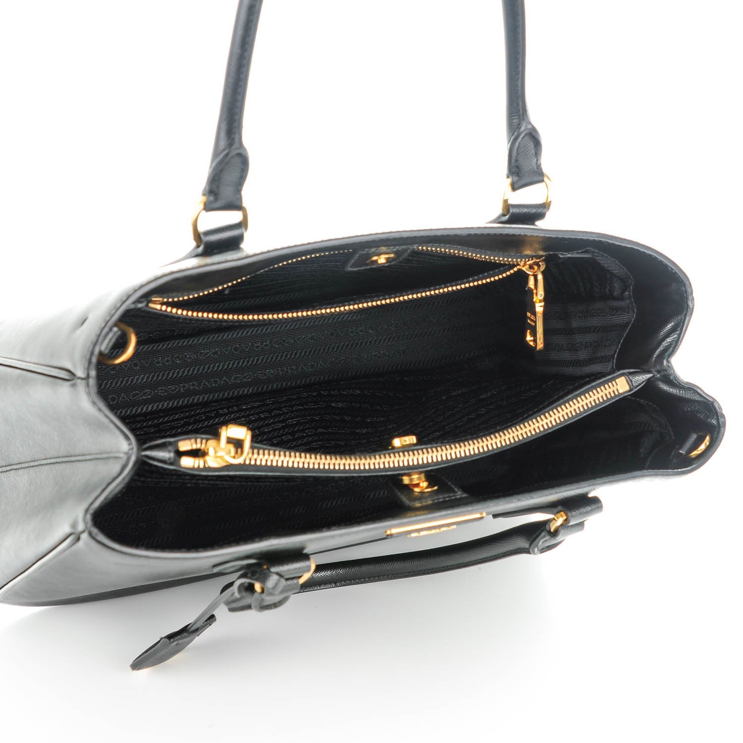 Prada Saffiano Lux Medium Tote Nero Black 5 of 9
