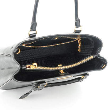 Prada Saffiano Lux Medium Tote Nero Black 5 of 9