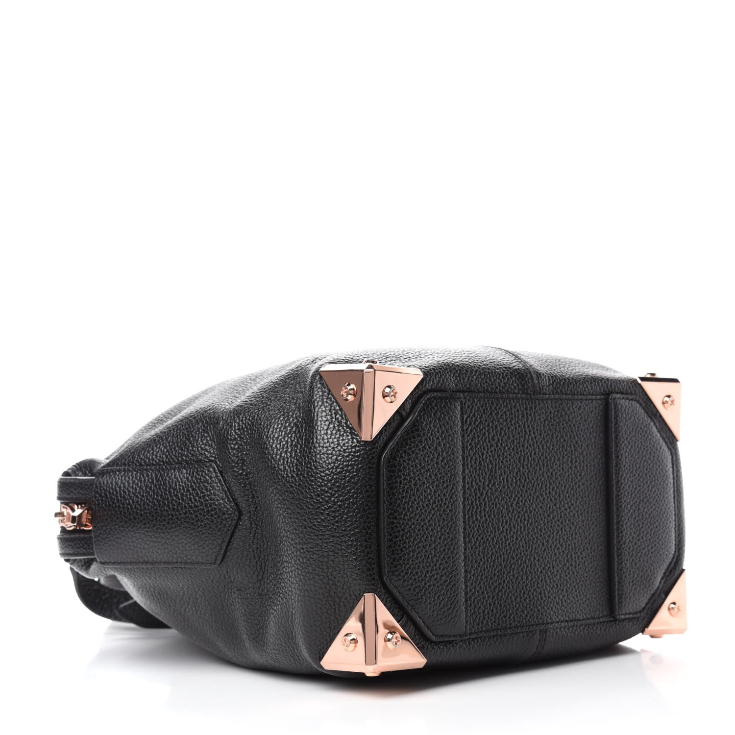 Alexander Wang Pebbled Calfskin Small Emile Soft Black Rose Gold Hardware 4 of 9