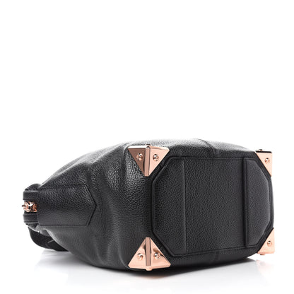 Alexander Wang Pebbled Calfskin Small Emile Soft Black Rose Gold Hardware 4 of 9