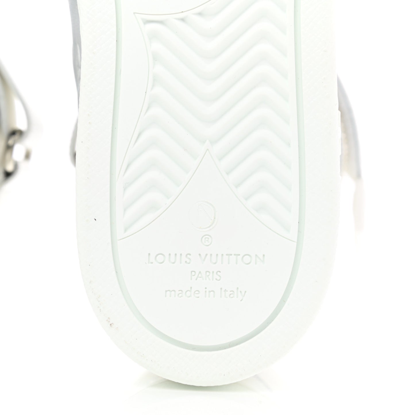 Metallic Calfskin Embossed Monogram Boombox Sneakers 36.5 White Silver