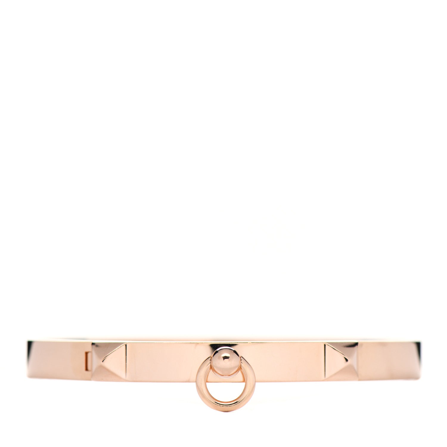 Hermes 18K Rose Gold PM Collier De Chien Bracelet ST 1 of 5