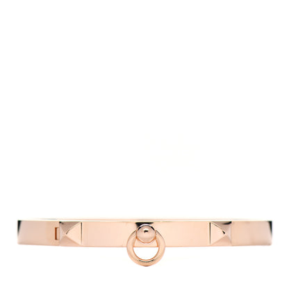 Hermes 18K Rose Gold PM Collier De Chien Bracelet ST 1 of 5