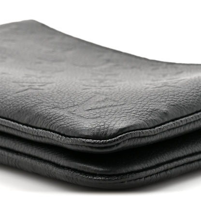Louis Vuitton Empreinte Double Zip Pochette Black 8 of 9