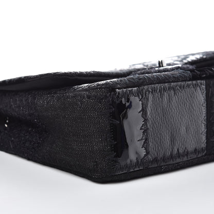 Chanel Tweed Patchwork Jumbo Single Flap Black 8 of 11