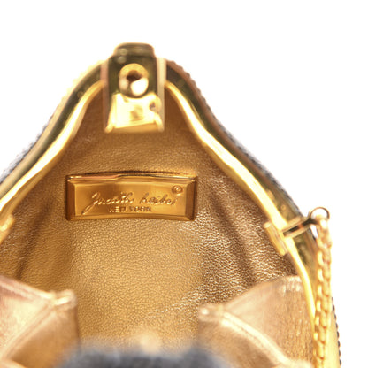 Judith Leiber Crystal Penguin Minaudiere Clutch Black Gold 8 of 11