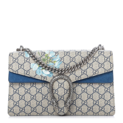 Gucci GG Supreme Monogram Blooms Small Dionysus Shoulder Bag Beige Navy Vintage Blue 1 of 10