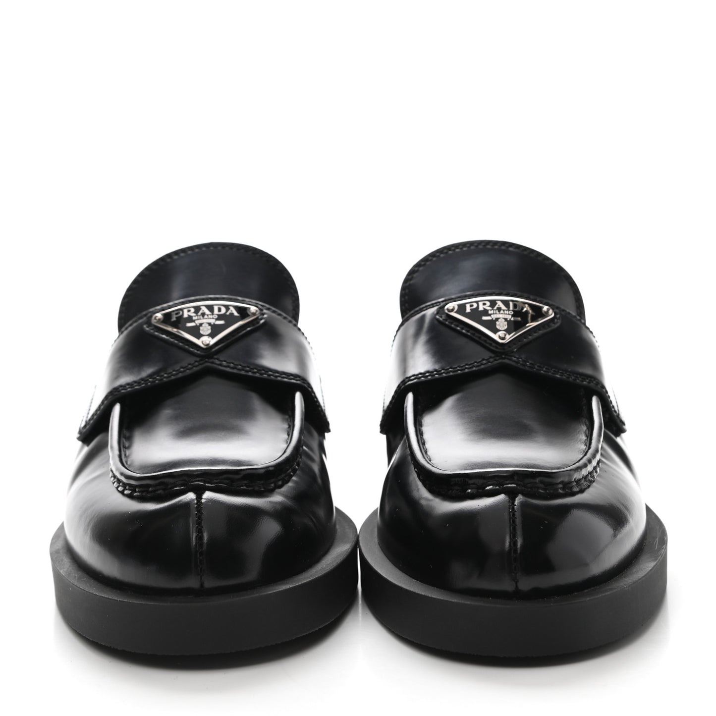 Spazzolato Triangle 40mm Loafer Mules 38 Black