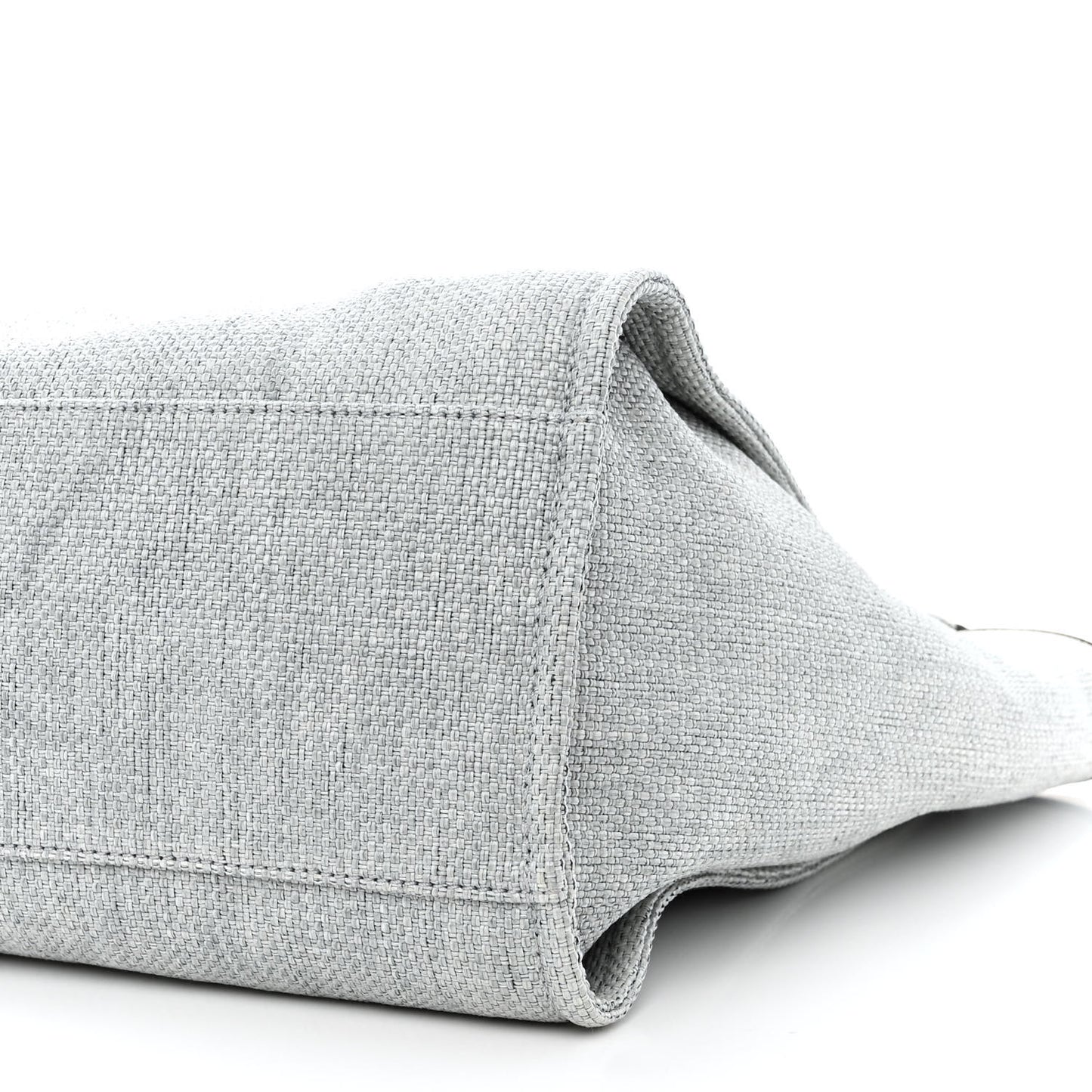 Woven Straw Raffia Extra Large Deauville Tote Grey