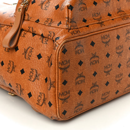 MCM Visetos Medium Sprinkle Stud Stark Backpack Cognac 8 of 25