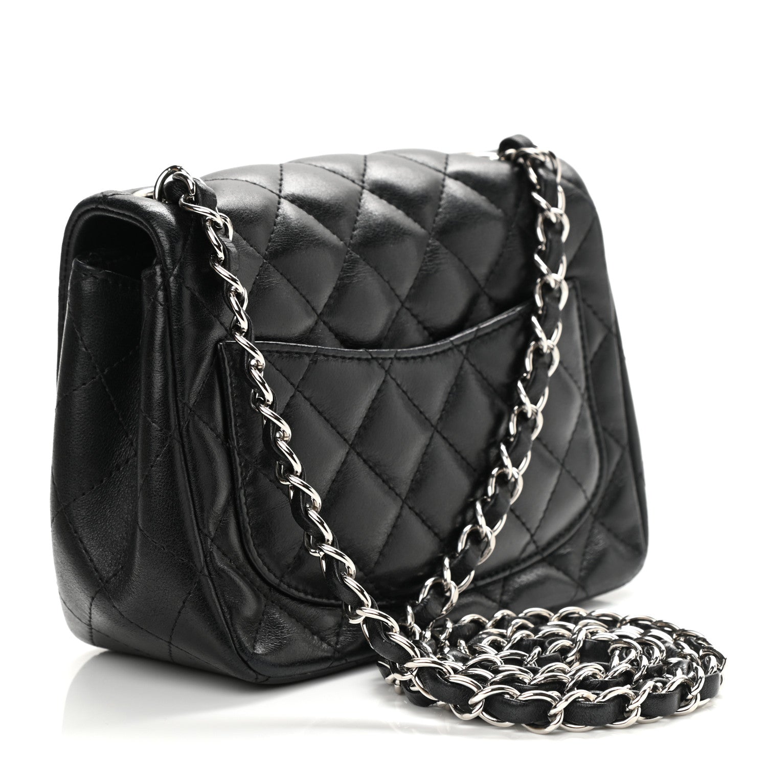 Chanel Lambskin Quilted Mini Square Flap Black 3 of 11