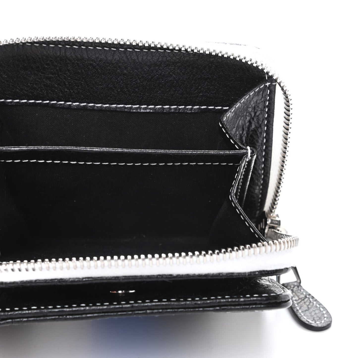 Veau Arena Multicolore Bazar Billfold Zip Around Wallet Bleu Gris White Black