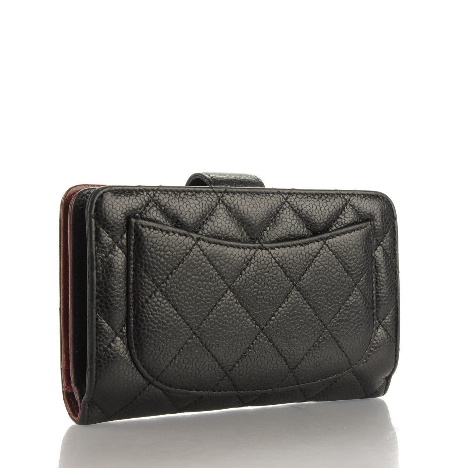 Chanel Caviar Quilted Zipped Pocket Wallet Black 3 of 8