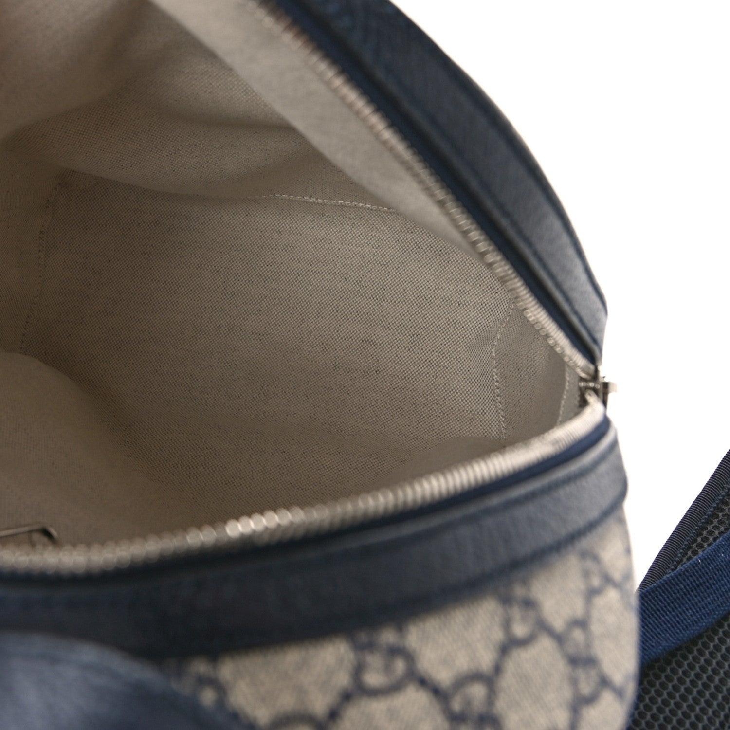 Gucci GG Supreme Monogram Textured Dollar Calfskin Web Small Ophidia Day Backpack Beige Blue Black 5 of 8