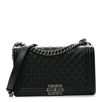 Chanel Caviar Quilted New Medium Boy Flap Black 1 of 12