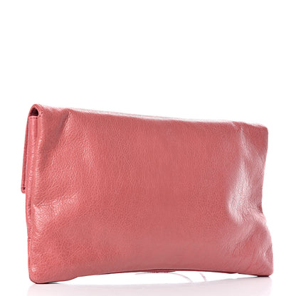 Balenciaga Agneau Classic Hardware Envelope Clutch Rose Bonbon 3 of 9