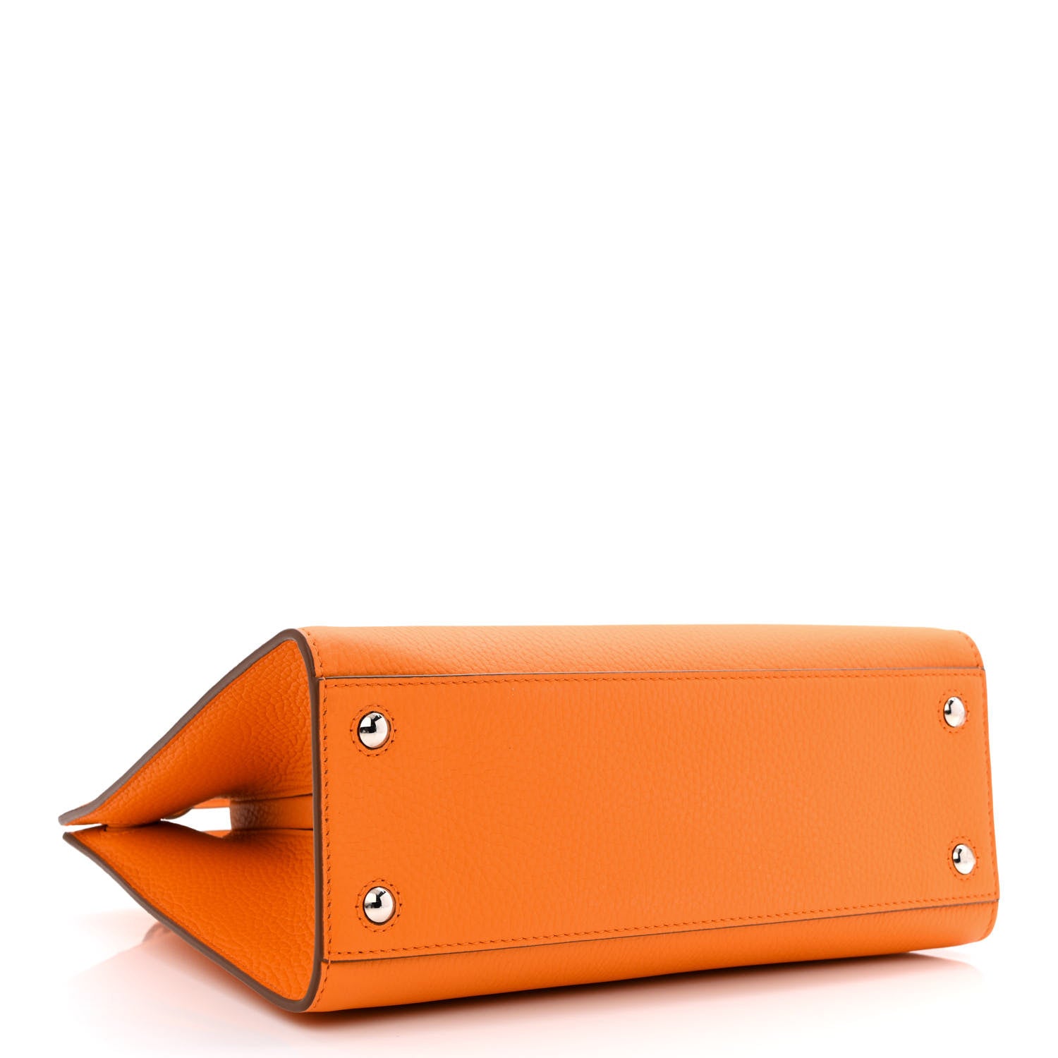 Burberry Grainy Calfskin Mini Frances Tote Orange 4 of 10