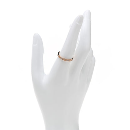Cartier 18K Pink Gold Diamond 2.6mm LOVE Paved Band Ring 58 8.5 2 of 5