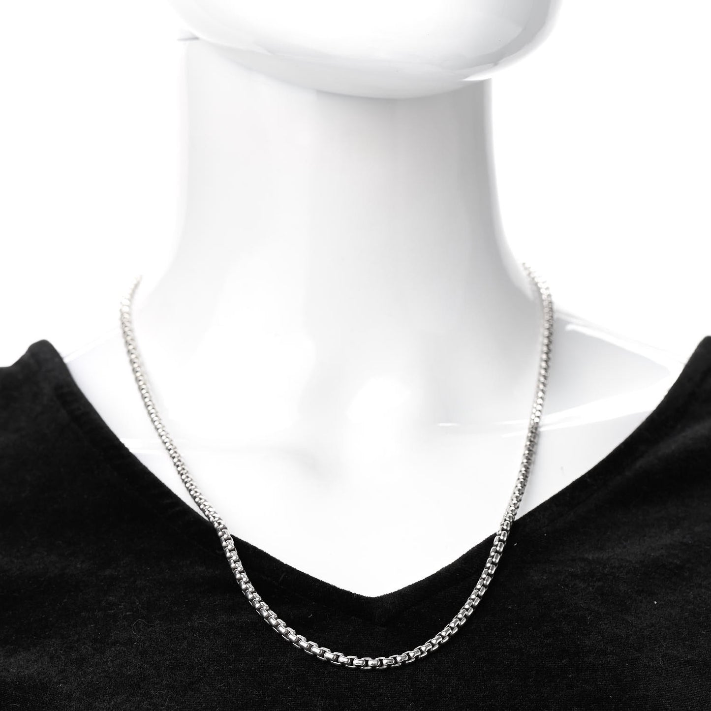 Sterling Silver 3.6mm Medium Box Chain Necklace 22"