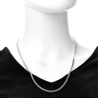 David Yurman Sterling Silver 3.6mm Medium Box Chain Necklace 22" 2 of 5