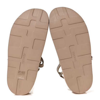 Hermes Calfskin Womens Enid Sandals 36 Argile 5 of 7