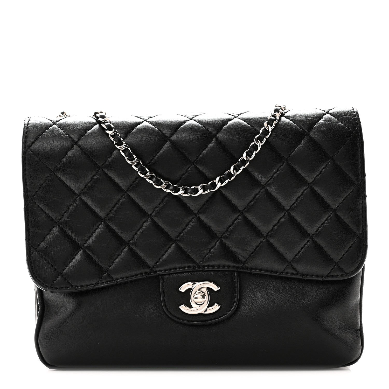 Chanel Calfskin Medium Clam's Pocket Flap Black 1 of 10