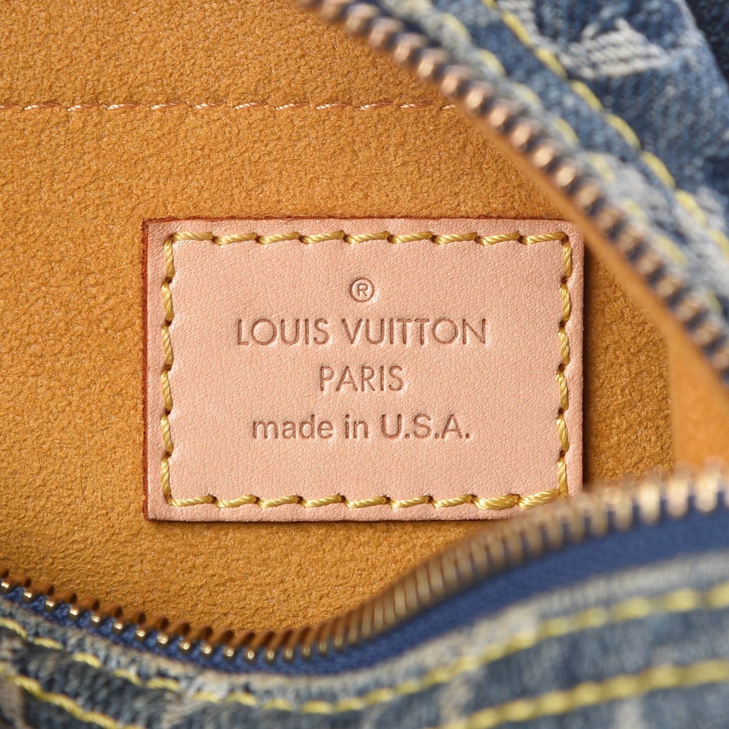 Monogram Denim Baggy PM Blue