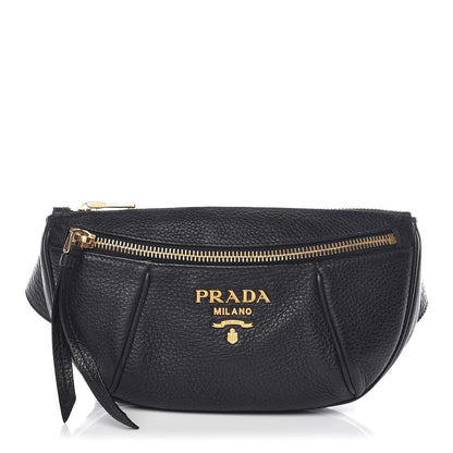 Prada Vitello Daino Small Belt Bag Black 1 of 10