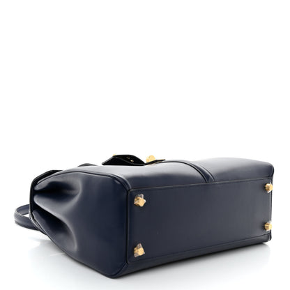 Celine Satinated Calfskin Medium 16 Top Handle Bag Midnight 4 of 9