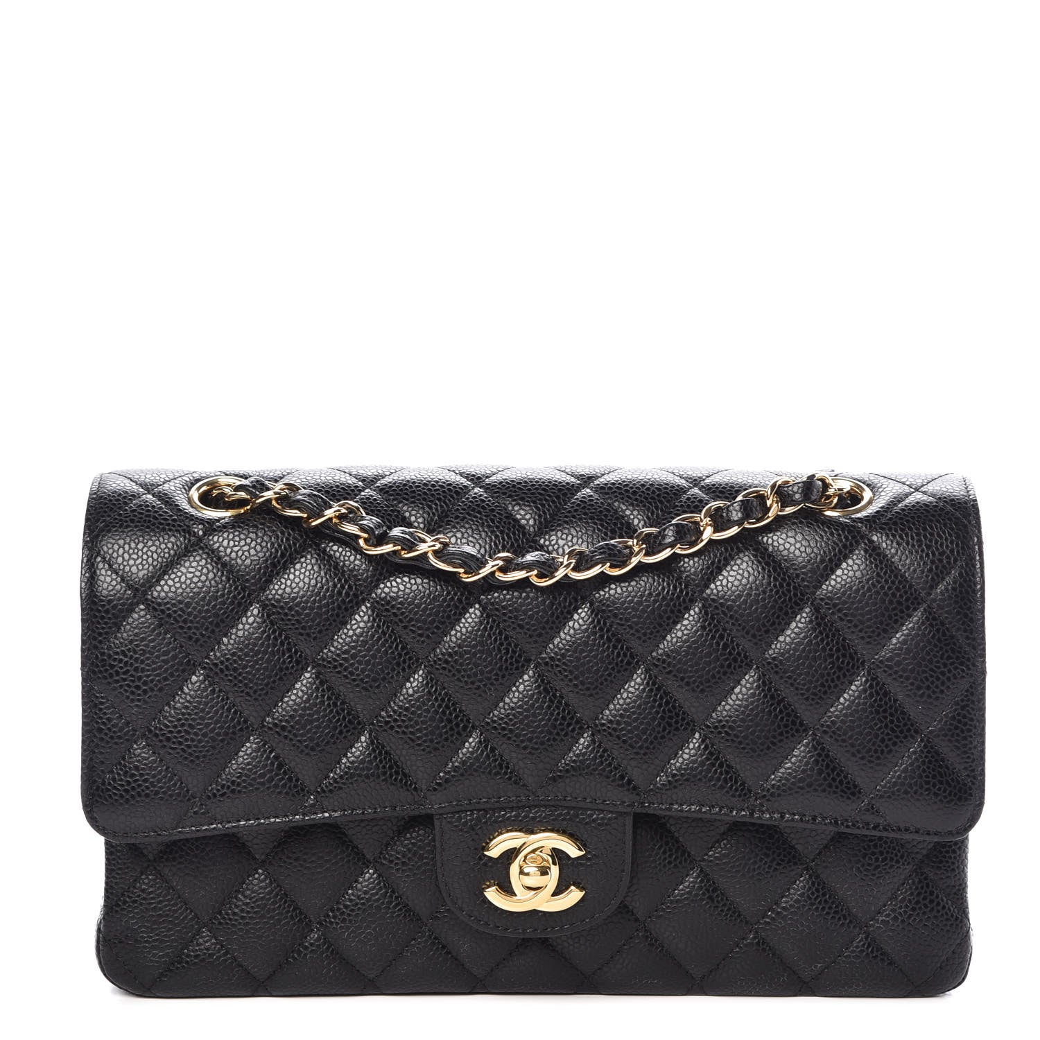 Chanel Caviar Quilted Medium Double Flap Black 1 of 10