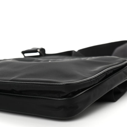 Prada Re-Nylon Saffiano Pocket Flat Messenger Bag Black 9 of 9