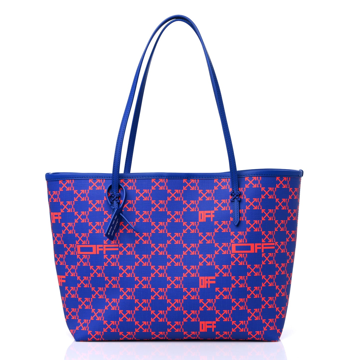 Coated Canvas Arrow Print Day Off Tote Bag Cobalt Blue