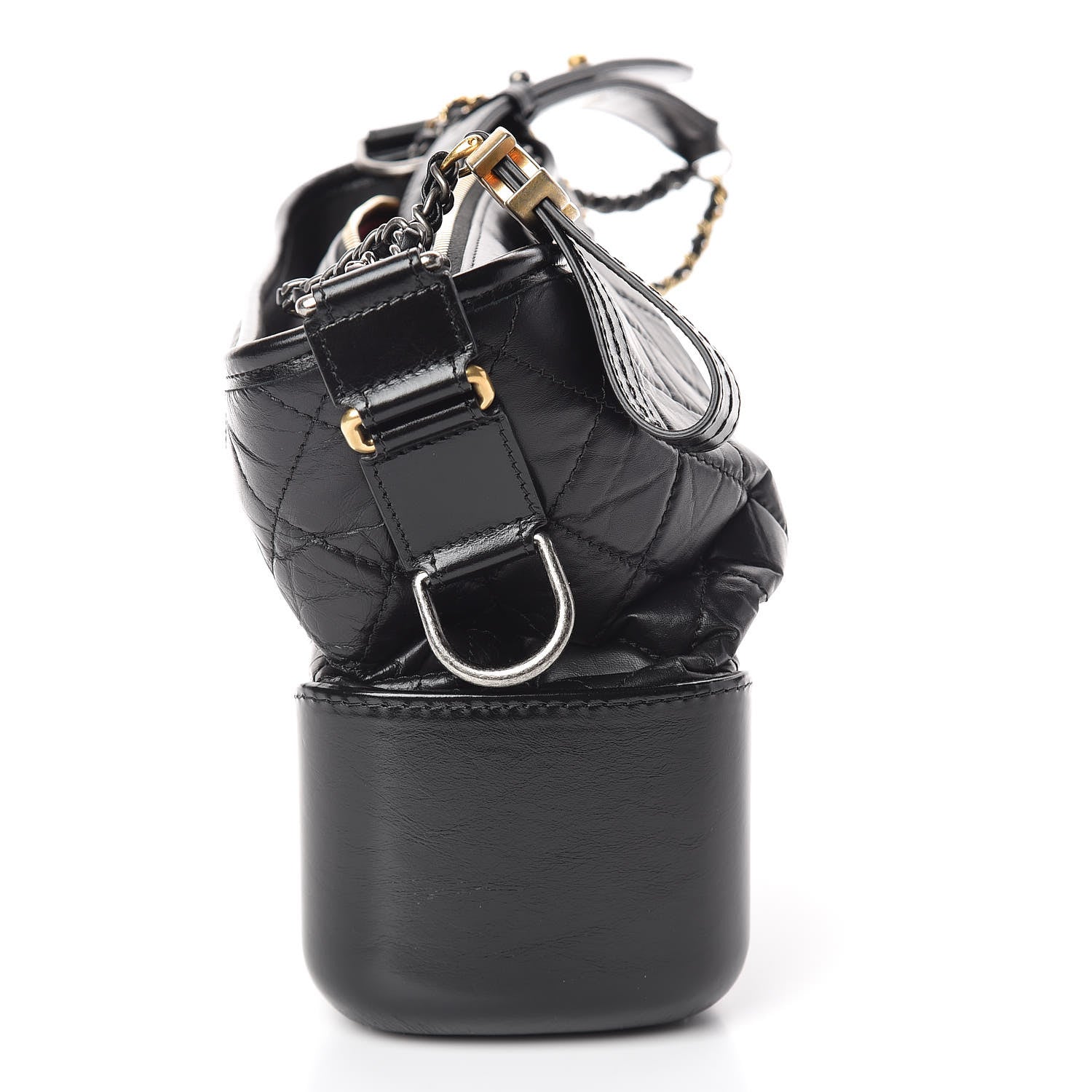 Chanel Aged Calfskin Quilted Medium Gabrielle Hobo Black 15 of 15