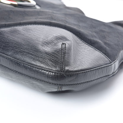 Gucci Monogram Web Hasler Hobo Black 9 of 14