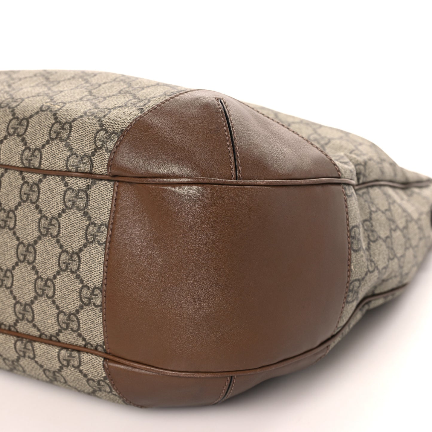 GG Supreme Monogram Margaux Calfskin Medium Nice Hobo Beige Ebony Acero