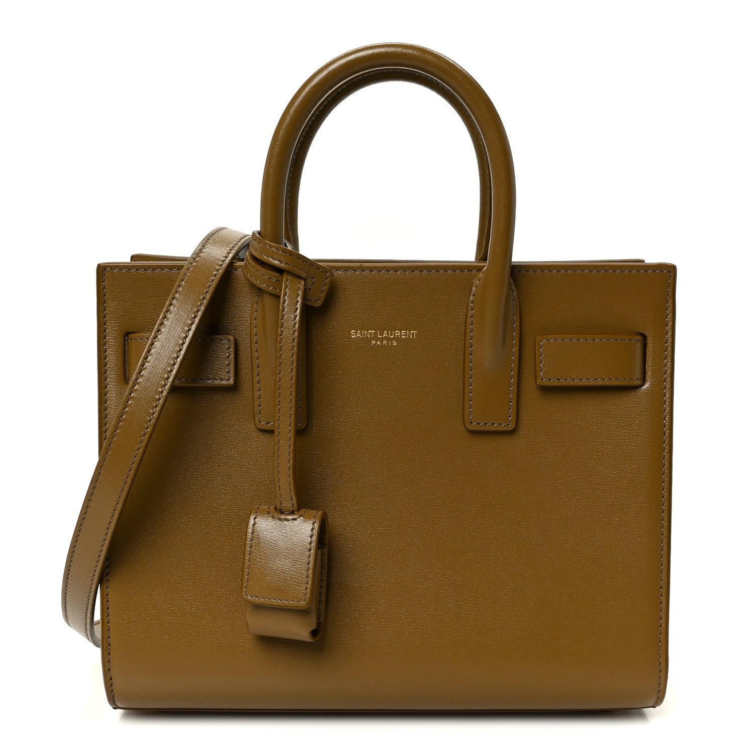 Saint Laurent Calfskin Nano Supple Sac De Jour Green Ink 1 of 9
